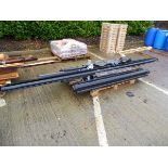 Pallet of assorted drain pipes and guttering