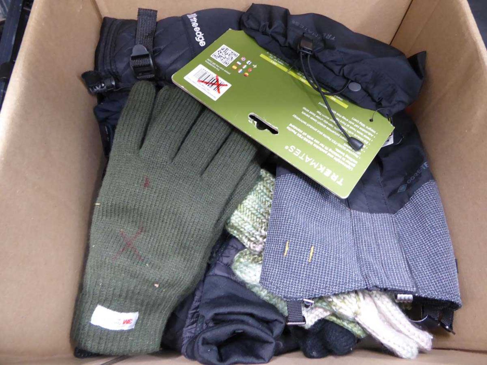 +VAT Box of mixed camping/hiking gloves and socks - Image 2 of 3