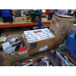 Water softener, used pump and box of spare parts