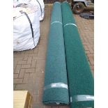 Roll of green commercial style carpet