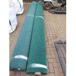 Roll of green commercial style carpet