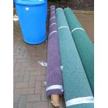 Roll of commercial style purple carpet