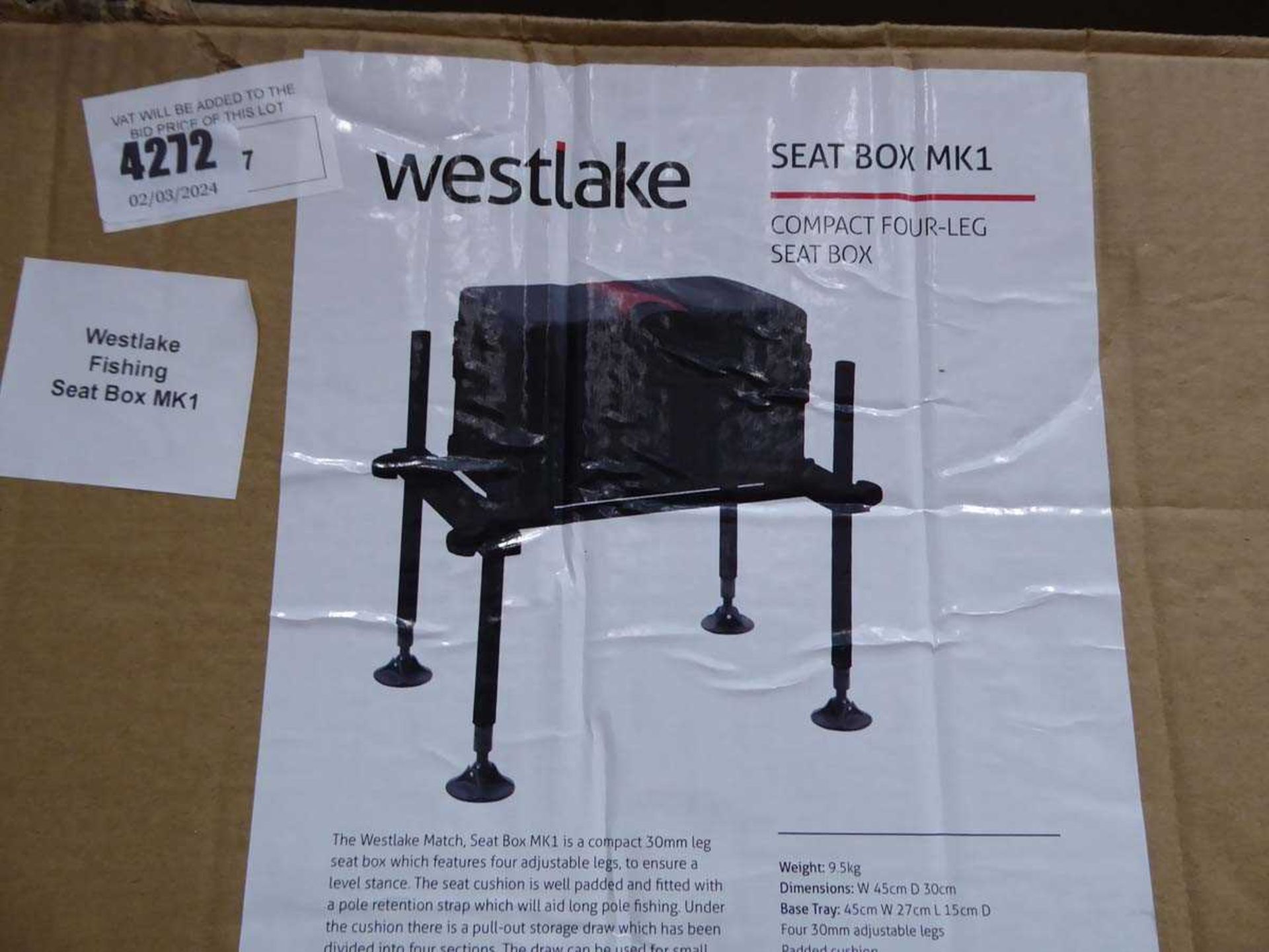 +VAT West Lake fishing seat box - Bild 2 aus 2