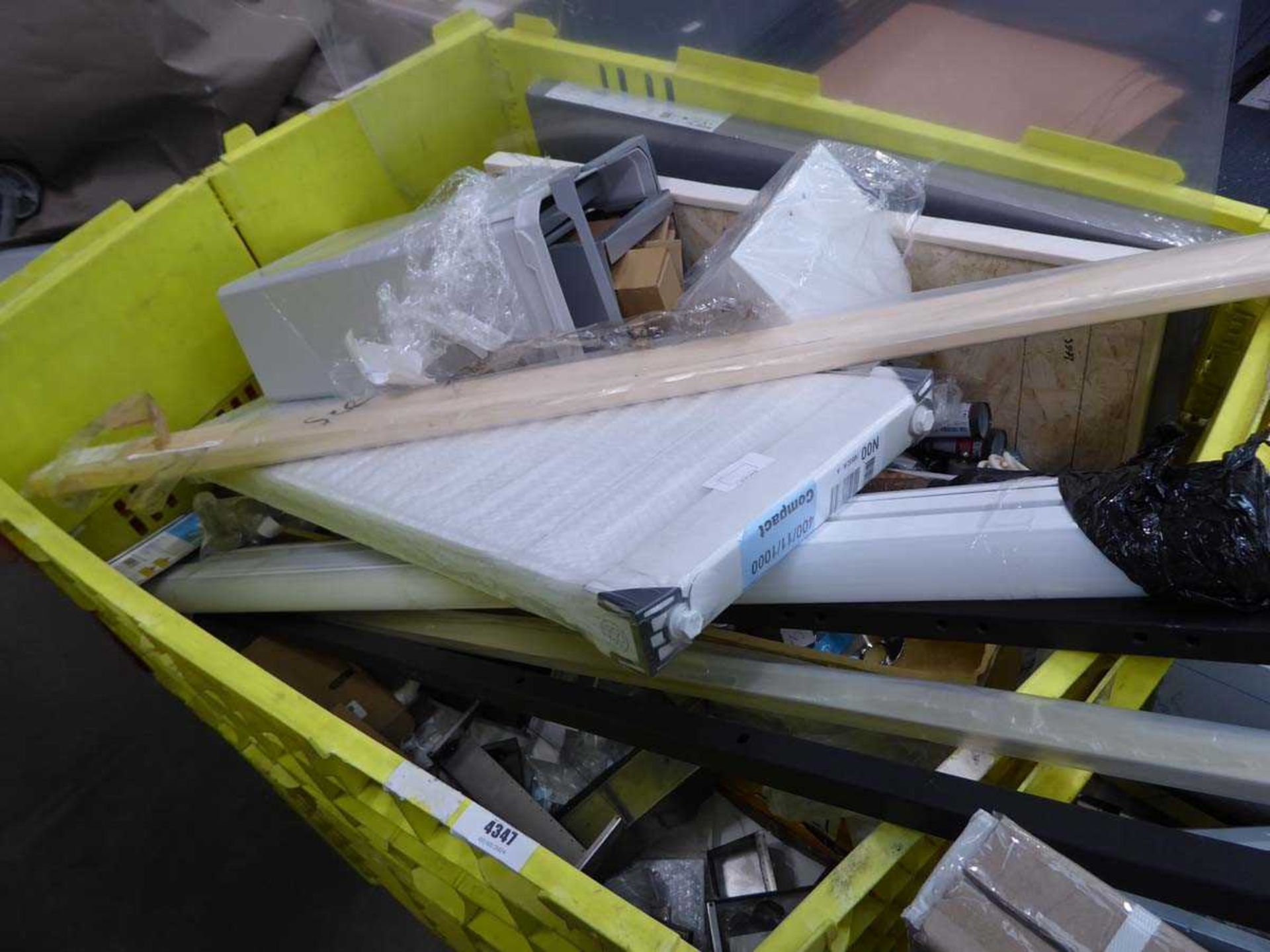 +VAT Pallet containing radiators, kitchen parts, brackets etc