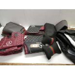 +VAT Mercedes Benz seat covers, boot liner, head rest cushions etc