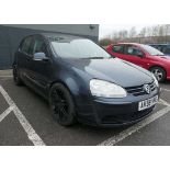 (AK58 VRG) Volkswagen Golf Match TDI 105 in blue, first registered 12.09.2008, registration plate