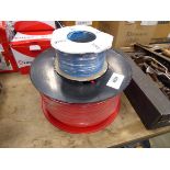 +VAT Reel of red cable and small reel of blue cable