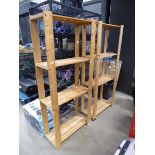 2 wooden racks