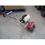 Mantis petrol powered garden tiller