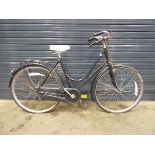 Black vintage ladies bike