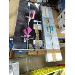 2 boxed shower rails