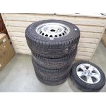 4 Michelin tyres size 2356516 on transit steel rims