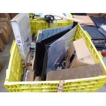 +VAT Pallet containing flatpack cardboard boxes, silicon, screws, castors, etc