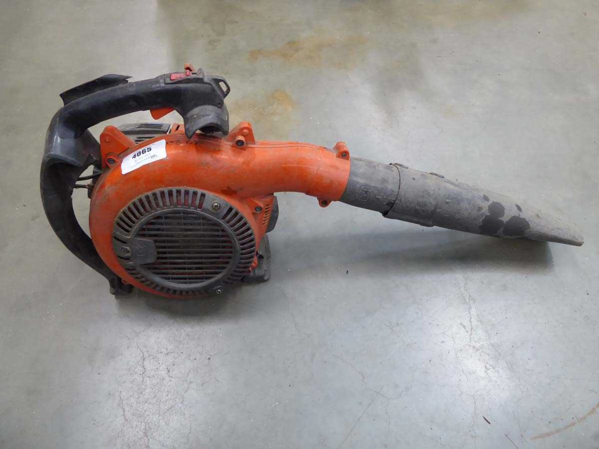 Small hand held Husqvarna petrol powered leaf blower