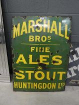 Marshall Brothers Fine Ale's enamelled sign