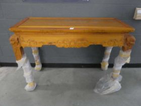 Oriental export carved side/console table
