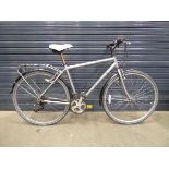 Raleigh silver gents bike with back rack