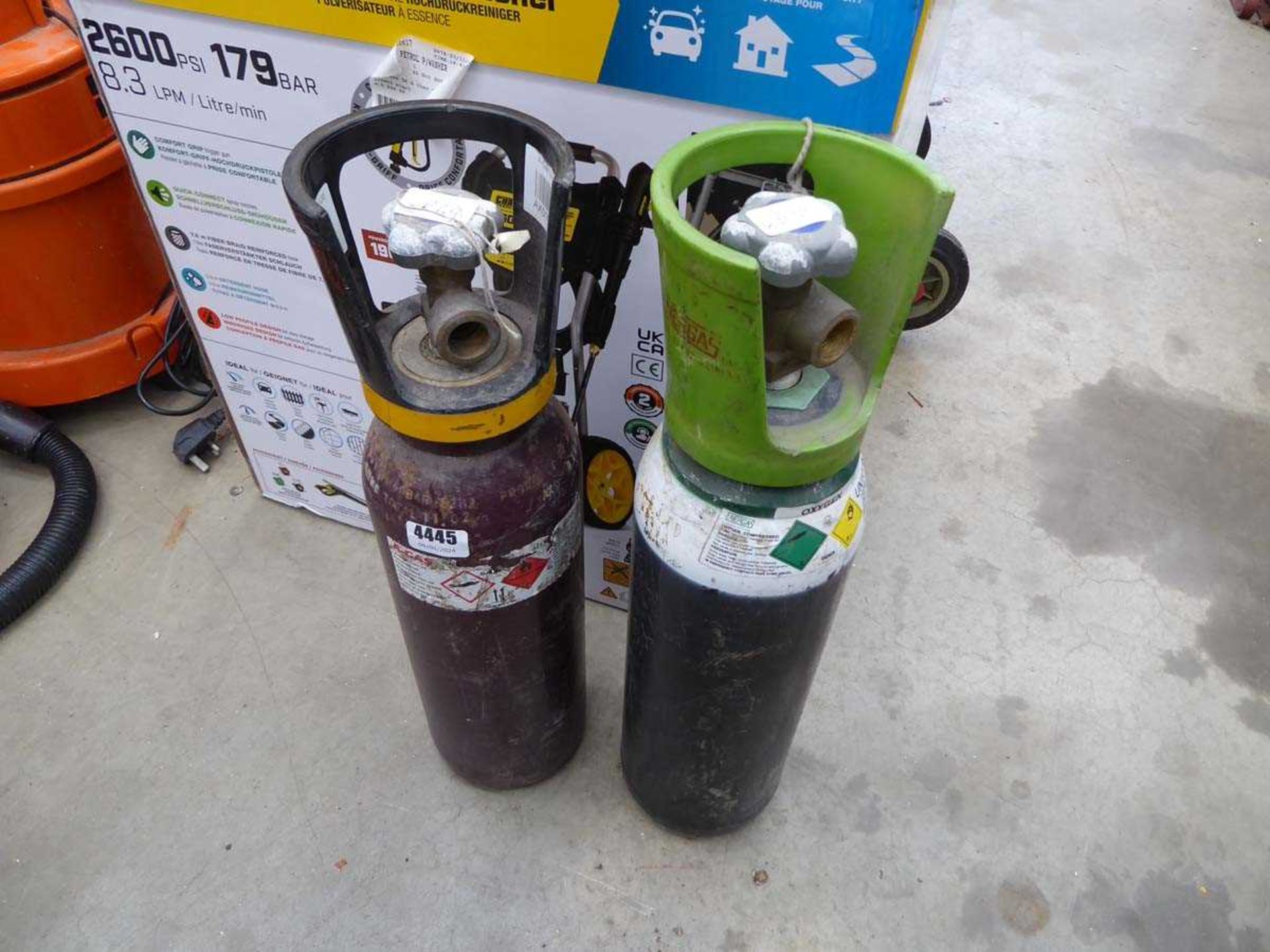 2 x oxyacetylene bottles