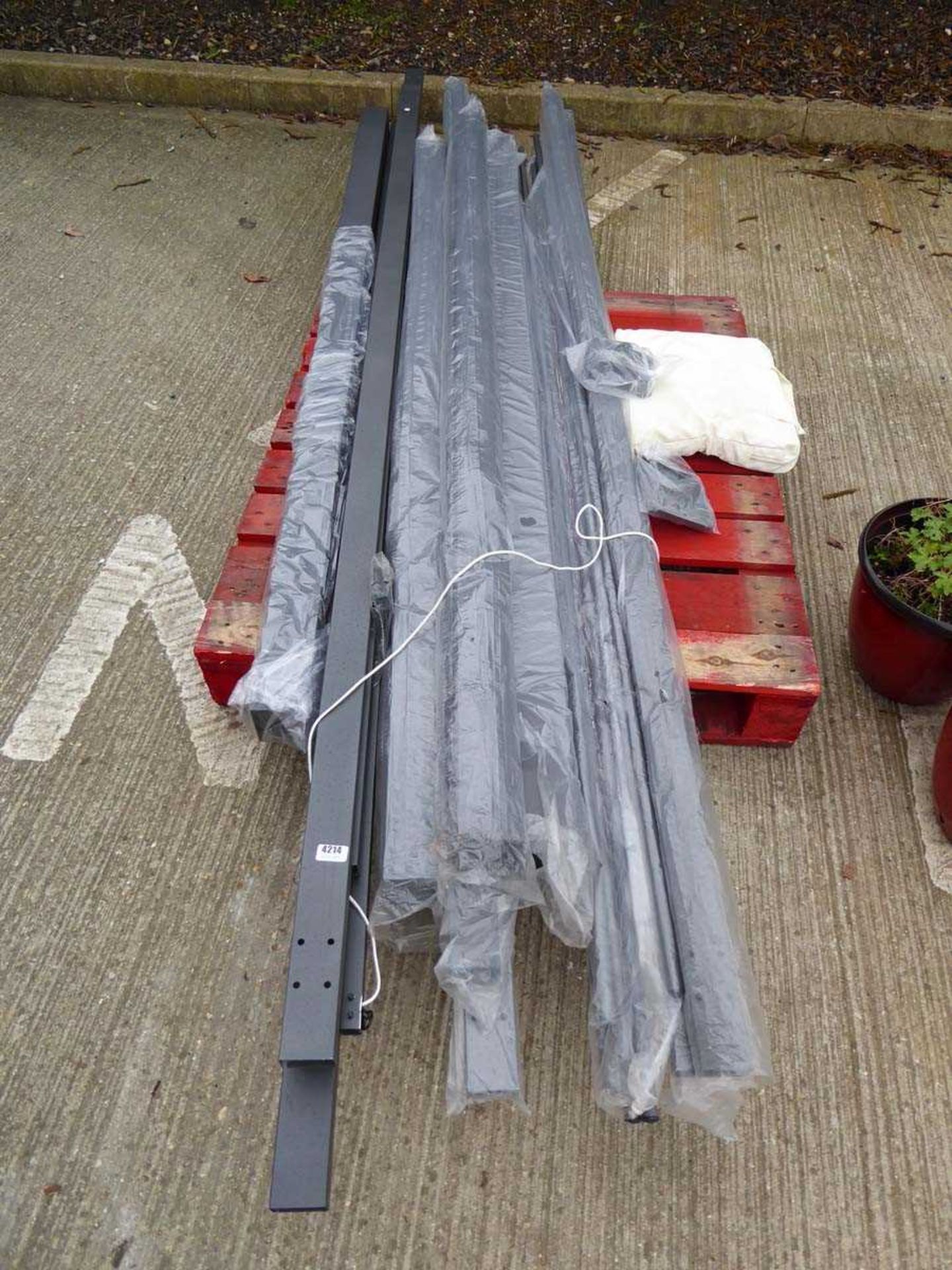 Quantity of flat pack canopy parts
