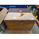 2 x wooden vintage tool boxes