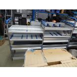 Small double section aluminium van rack