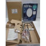 +VAT Hansgrohe kitchen mixer tap, MDF toilet seat and Rapid fix toilet seat