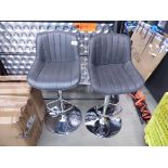 +VAT 2 grey chrome based bar stools