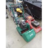 Suffolk Punch petrol powered cylinder mower with grass box