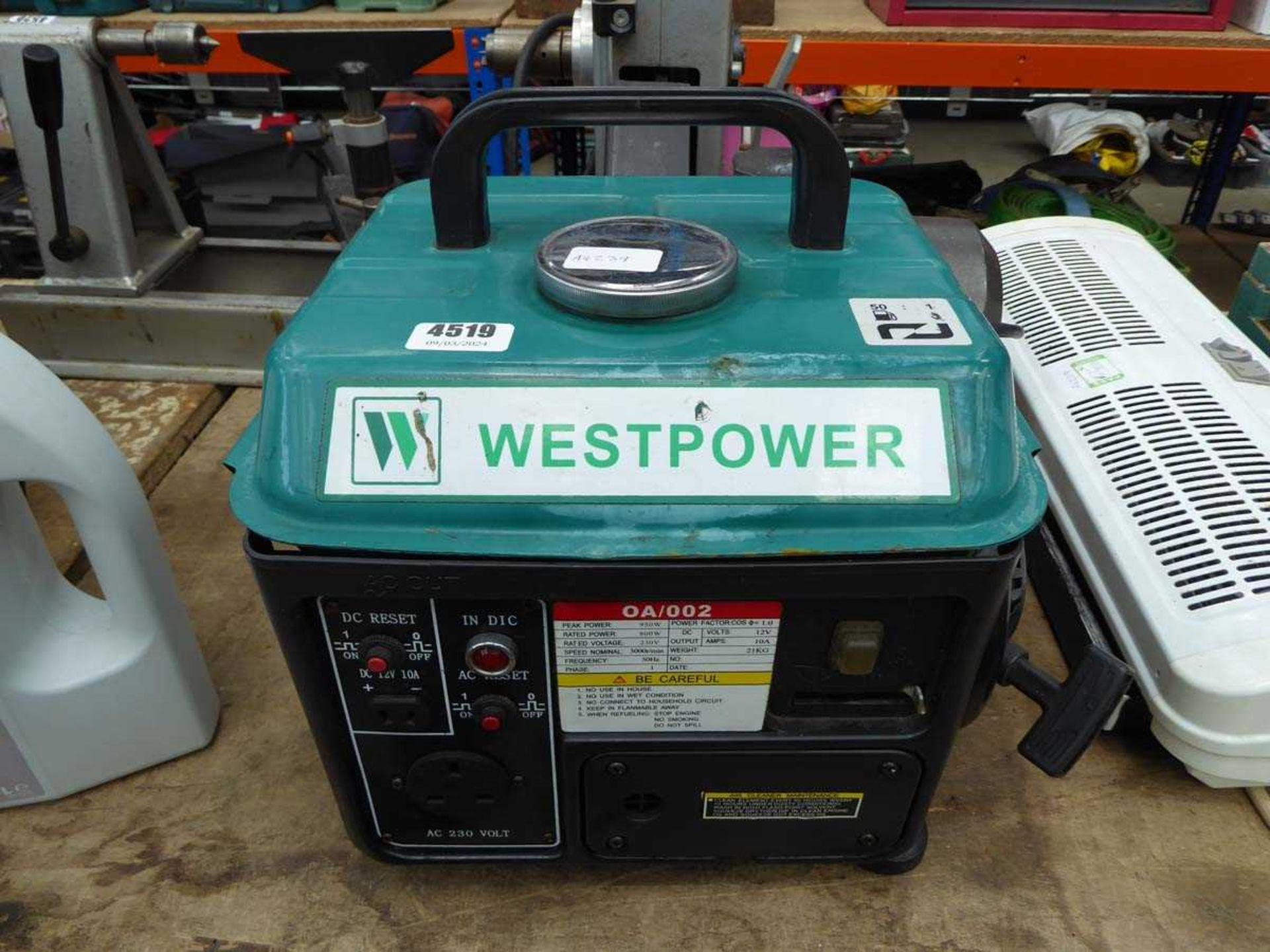 Westpower small petrol powered generator