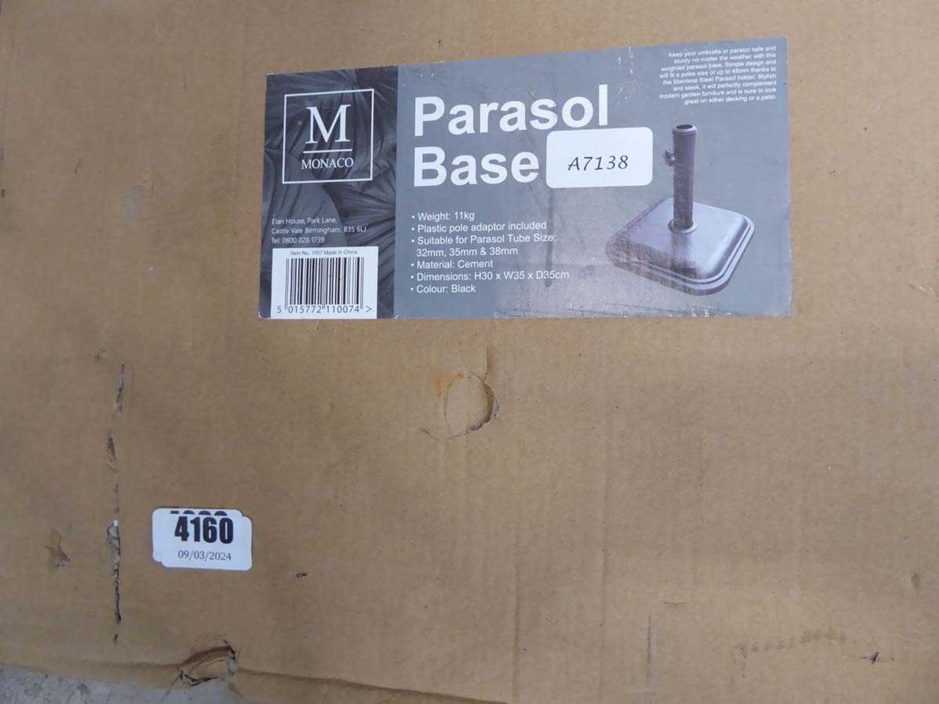 Parasol base. - Image 2 of 2