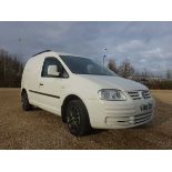 (VA07 JDF) Volkswagen Caddy C20 TDi 104 Van in white, first registered 27/07/2007, 2 door, 5 speed