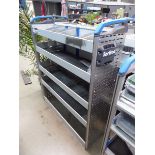 Small aluminium van rack