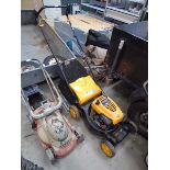 McCulloch petrol powered rotary mower with grass box