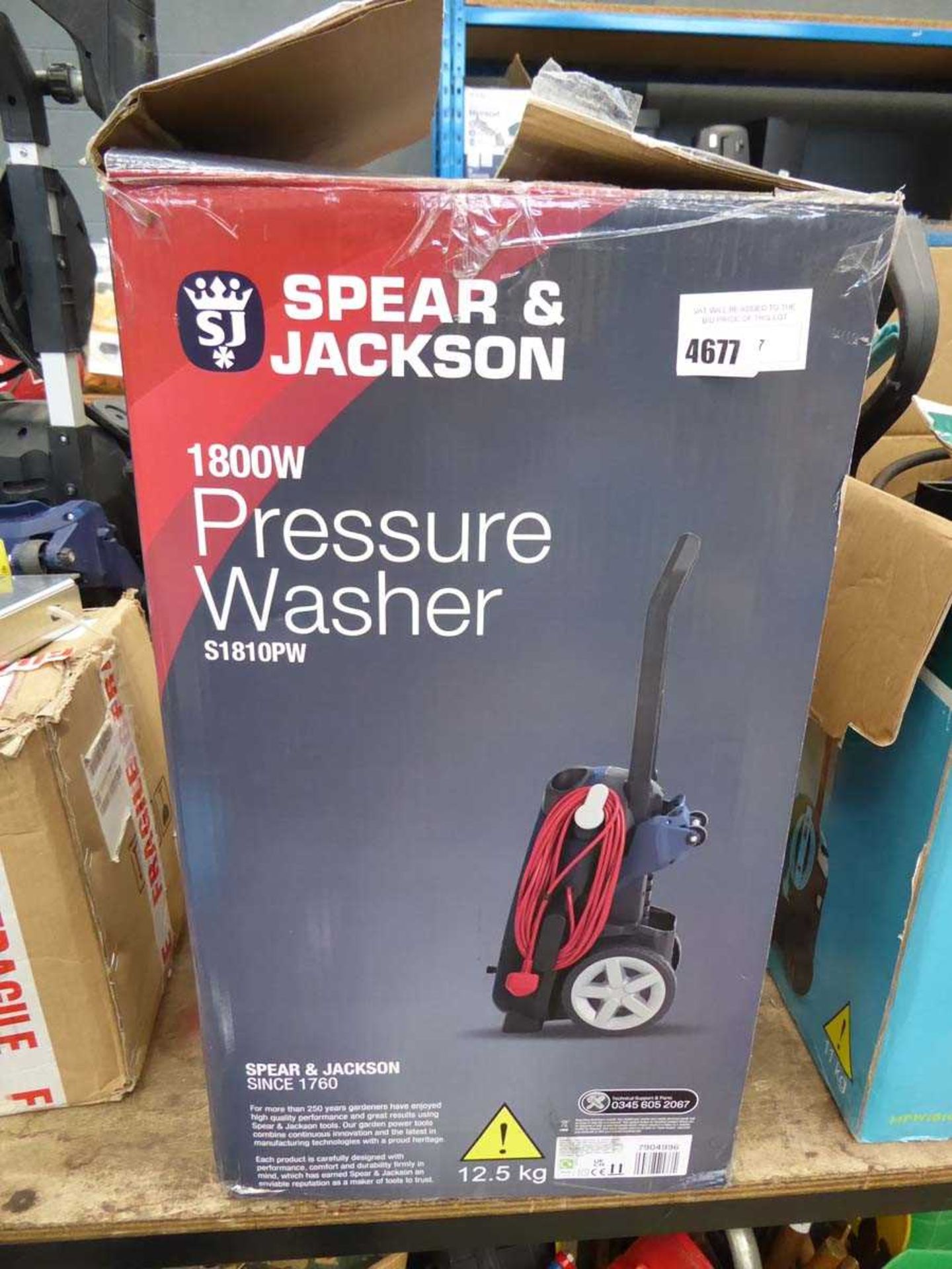 +VAT Spear & Jackson boxed pressure washer