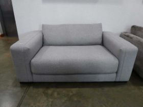 Grey fabric 2-seater sofa