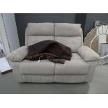 Oatmeal 2-seater reclining sofa