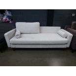 Cream sofa One back cushion missing