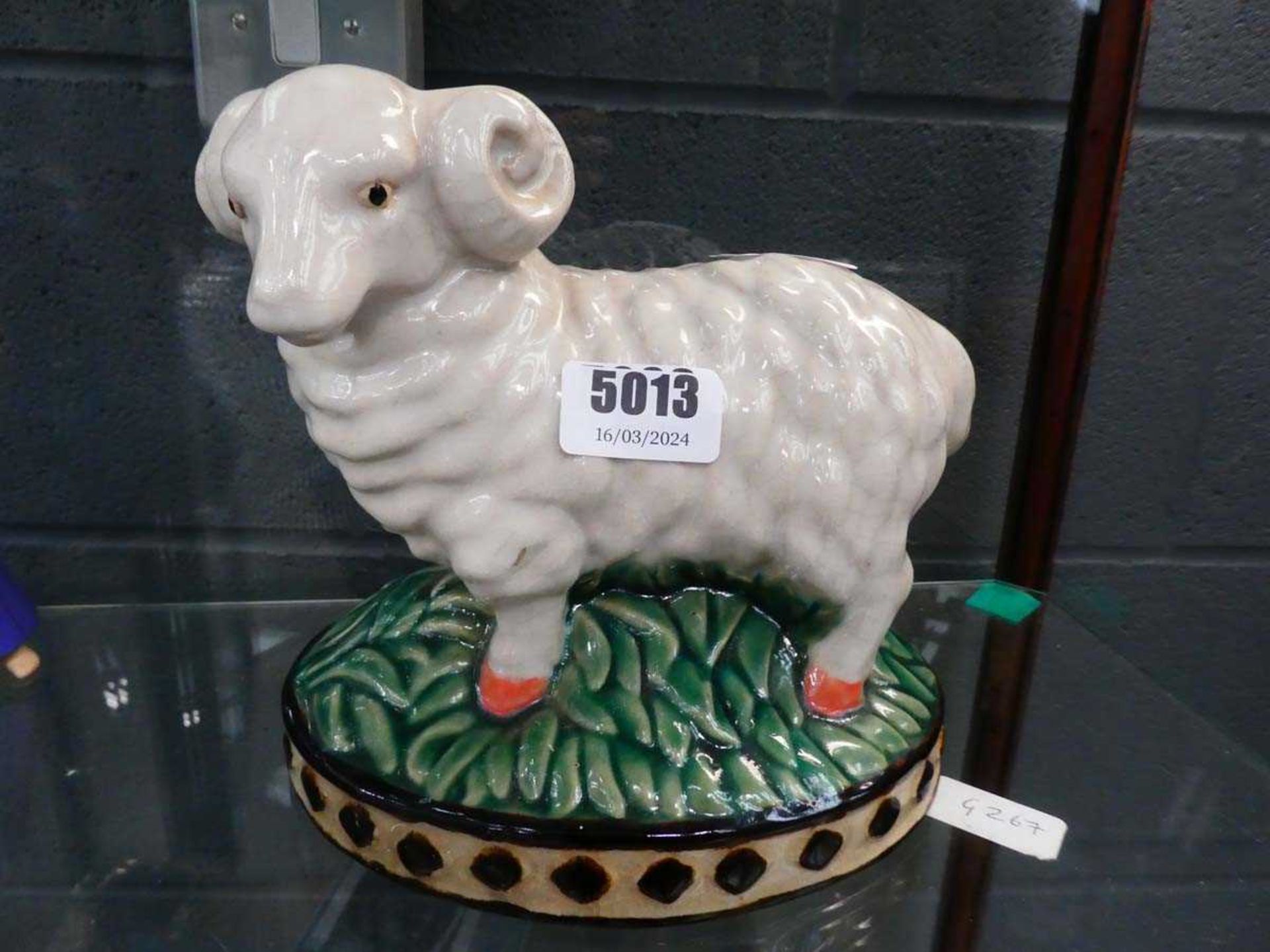 Ceramic figure of a ram