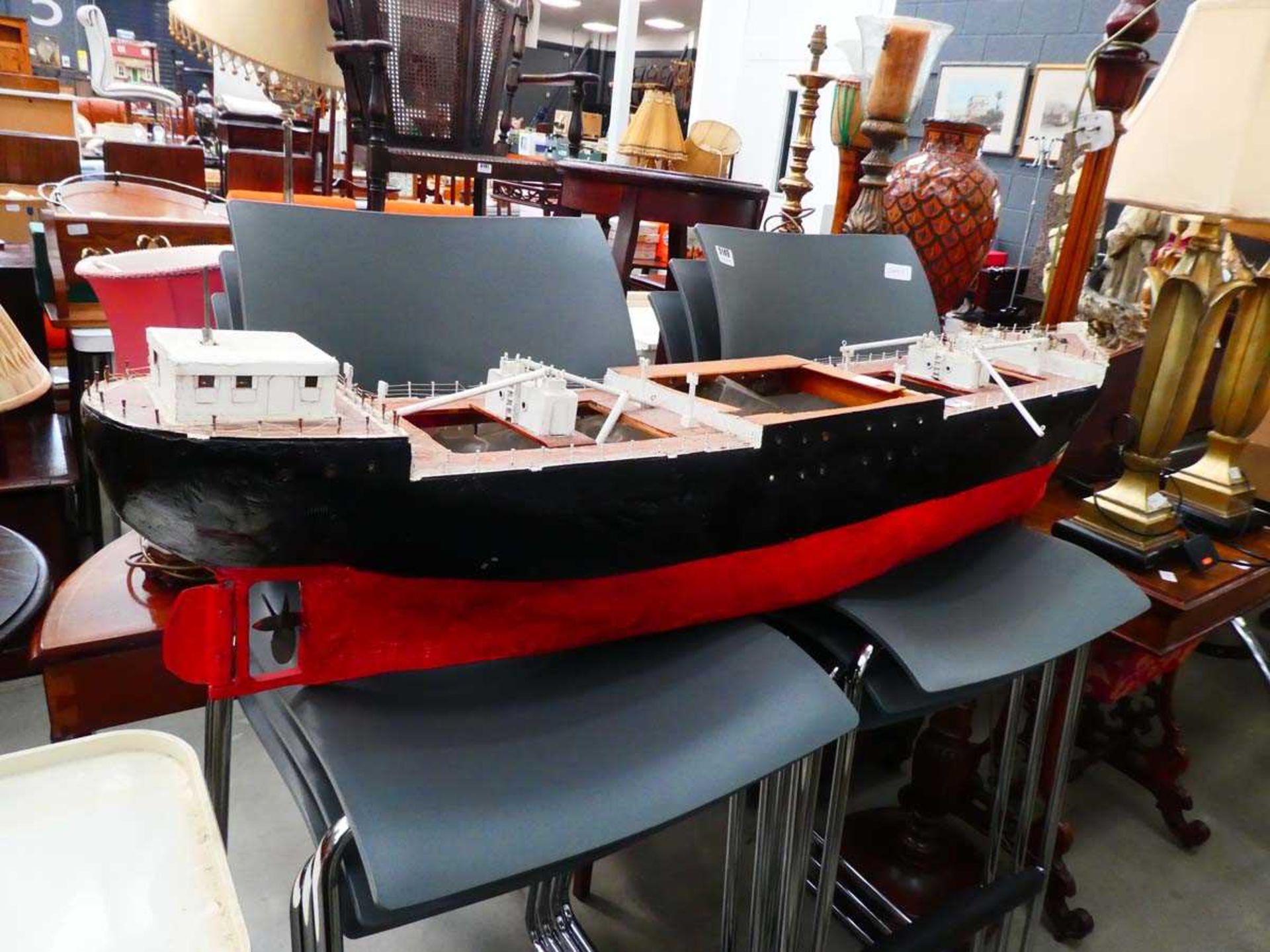 Incomplete model of a fishing trawler