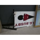 Painted SG Busby hanging sign