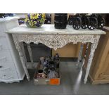 Gilt and cream painted console table