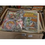 Box containing Eagle and other comics