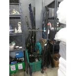 +VAT Collection of course fishing rods, tackle, keep nets, boots and spinning reels