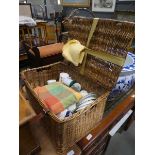 Wicker picnic basket