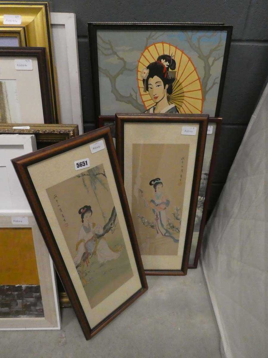 Five Japanese prints and paintings