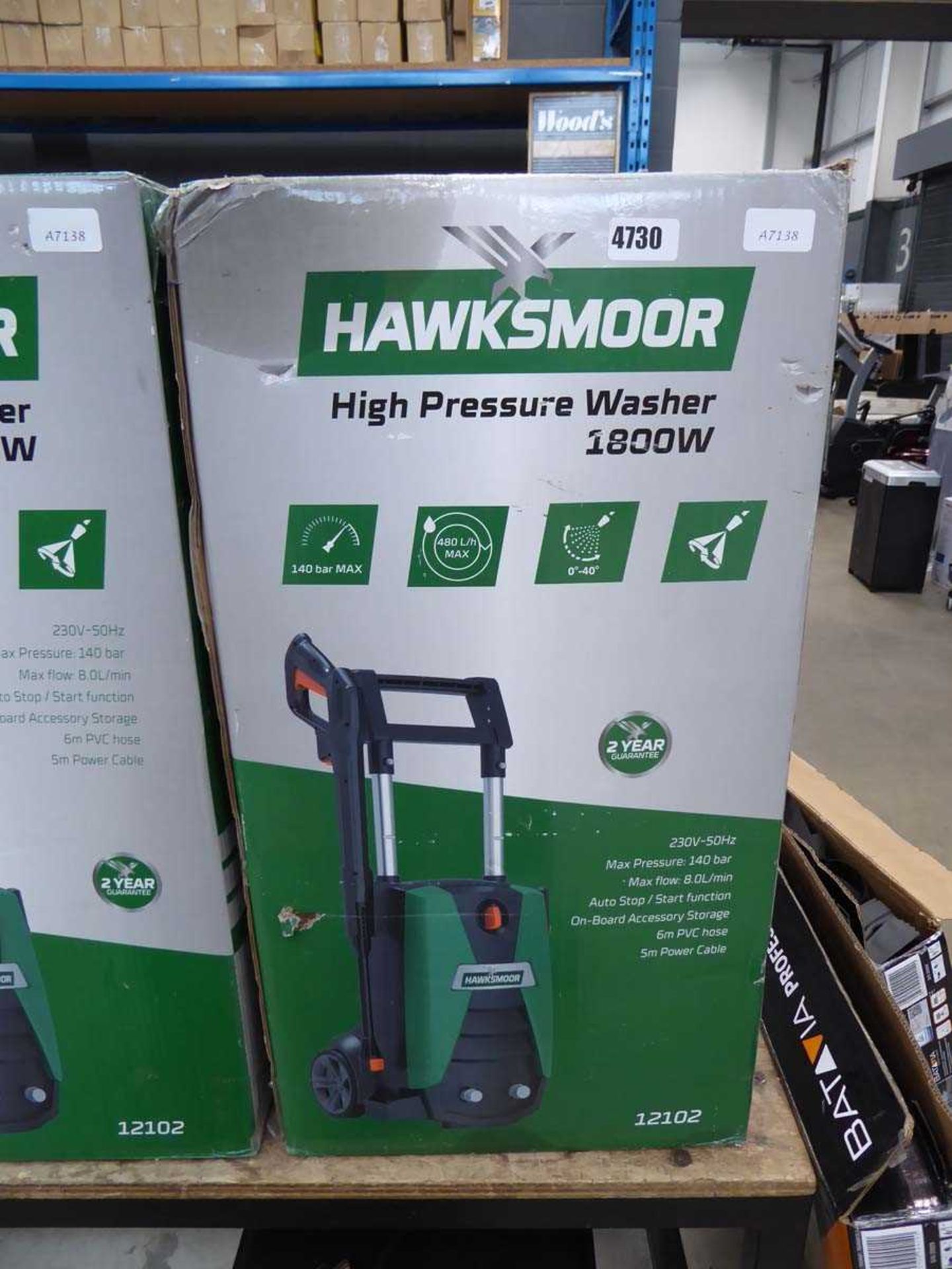 Boxed Hawksmoor electric pressure washer