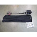 White bagged metal detector