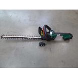 Qualcast battery powered hedge cutter with battery and charger