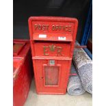 Red post mountable post box