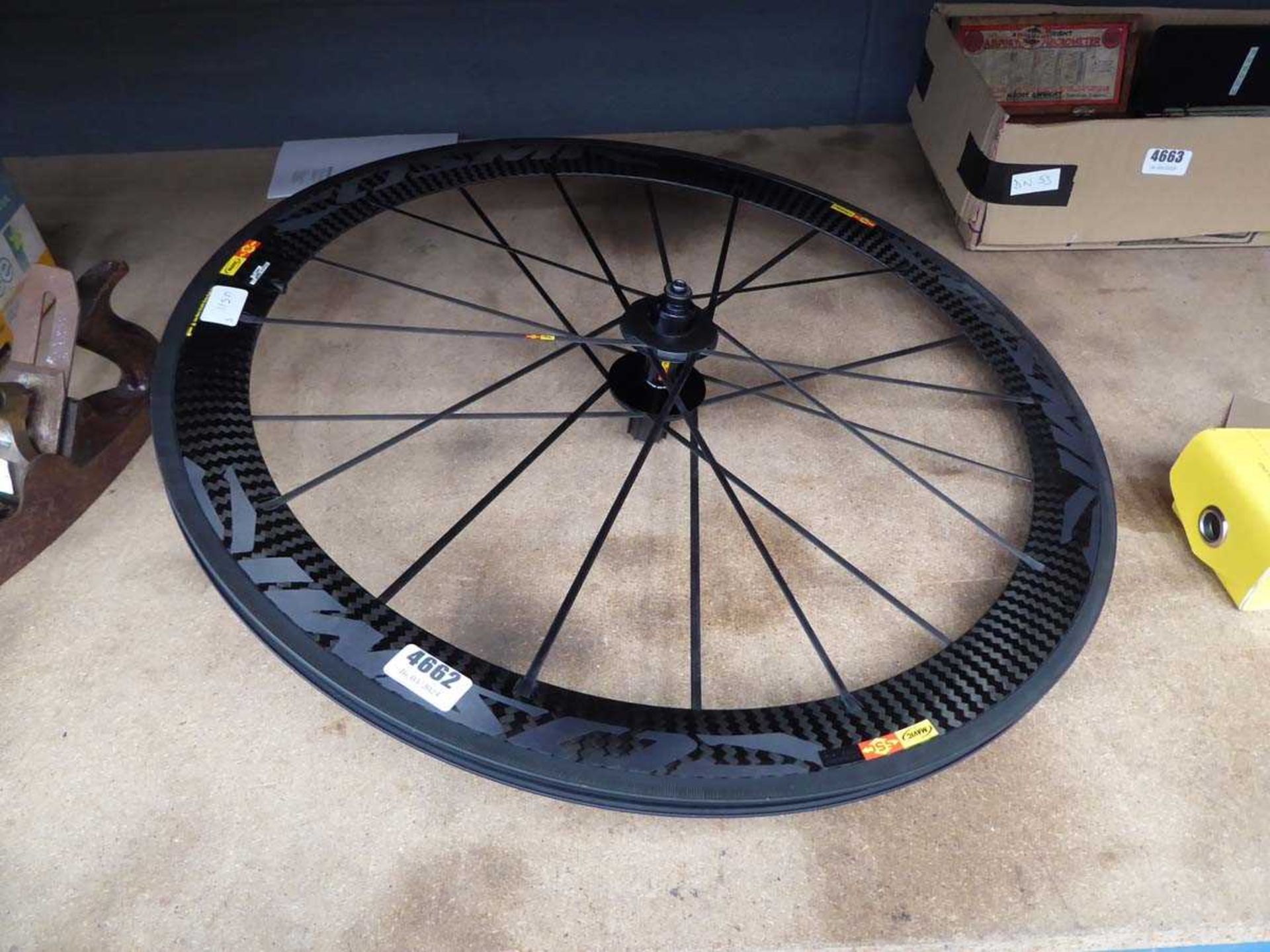 Cosmic carbon fibre bike wheel